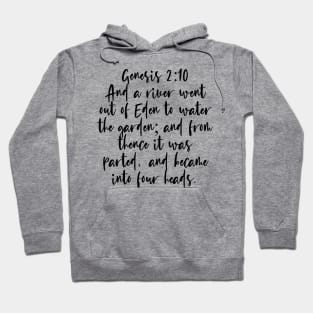 Genesis 2:10 Bible Verse Hoodie